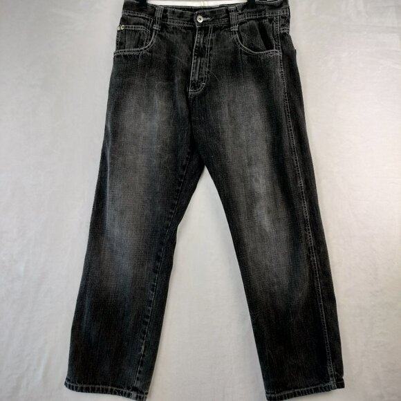 VTG Southpole 4180 Jeans Mens 34x30 Black Baggy Faded Skater Hip Hop Y2K Grunge
